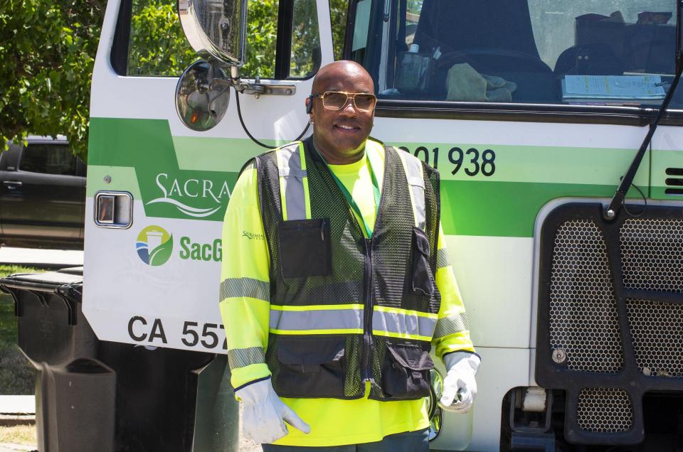 Deshawn Mays and his collection truck