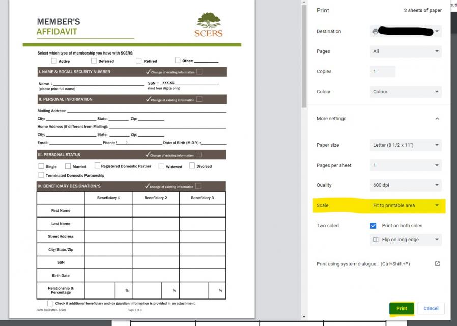 fit to printable area